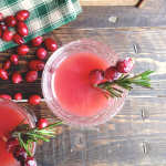 Cranberry Citrus Cocktail recipe with rosemary garnish