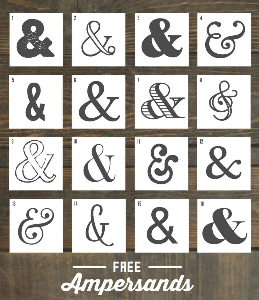 Free Ampersands | theanastasiaco.com