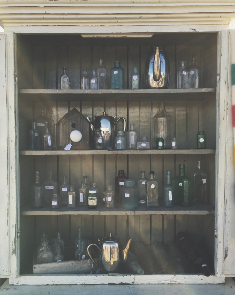 Vintage glass bottle collection