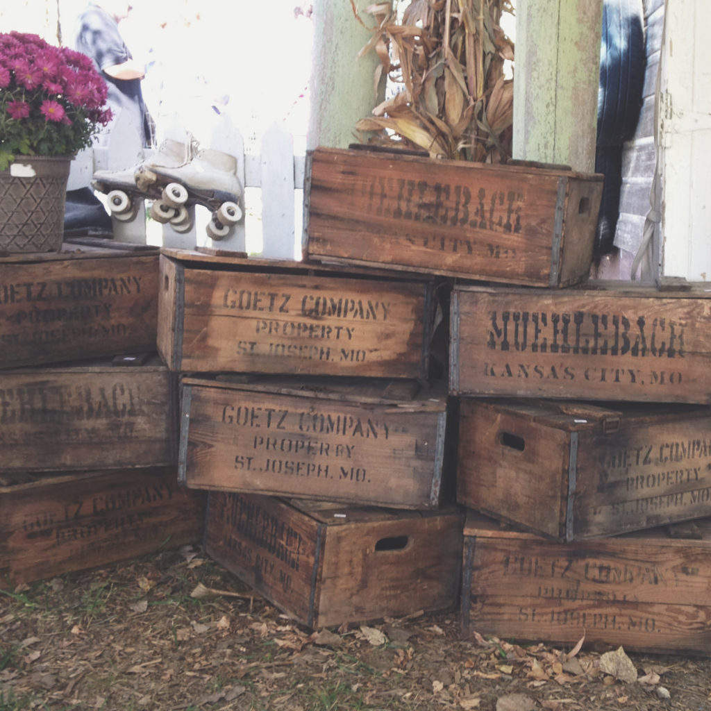 Vintage wood crates