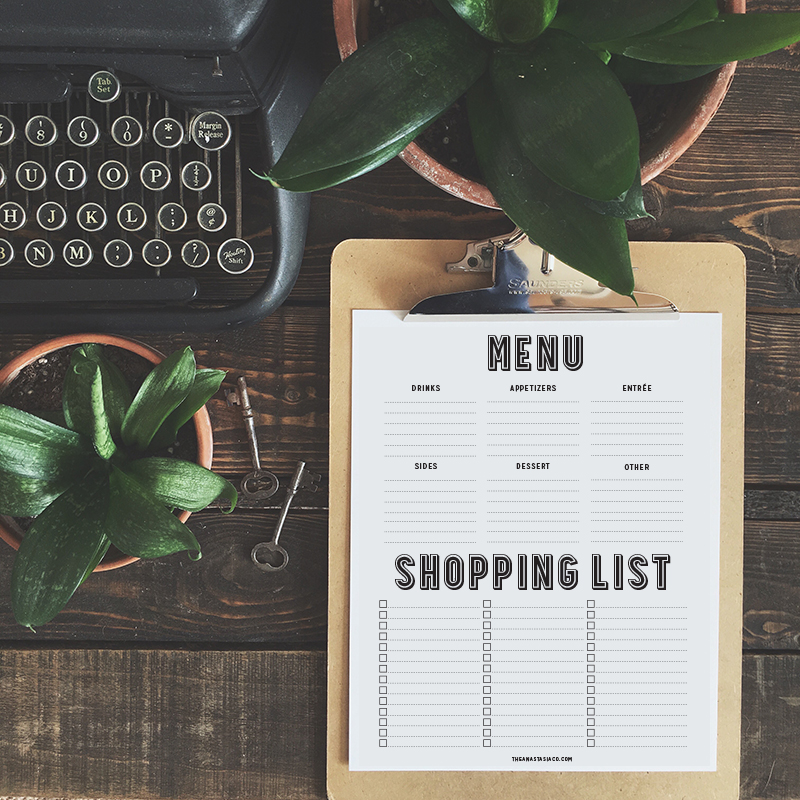 Free Meal Planner and Shopping List | theanastasiaco.com