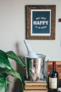 Bar Cart Styling | How to Style a Bar Cart | Ice Bucket | Stacked Old Books | theanastasiaco.com | Vintage Bar Cart