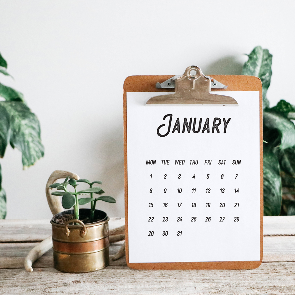 Free 2018 Calendar Printable Download | The Anastasia Co | Minimal 2018 Calendar Free