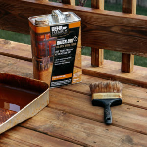 Deck Makeover - Behr Quick Dry in Transparent Cedar Naturaltone