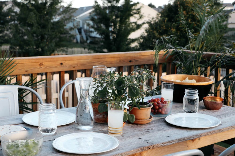 How to Stain Your Deck + Host a Casual Taco Night in One Day | theanastasiaco.com
