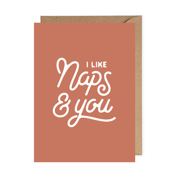 Funny Anniversary Card for Him / I Like Naps and You Greeting Card / theanastasiaco.com 