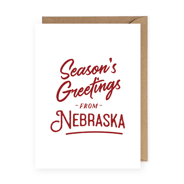 Nebraska Christmas Card / Season's Greetings from Nebraska / theanastasiaco.com 