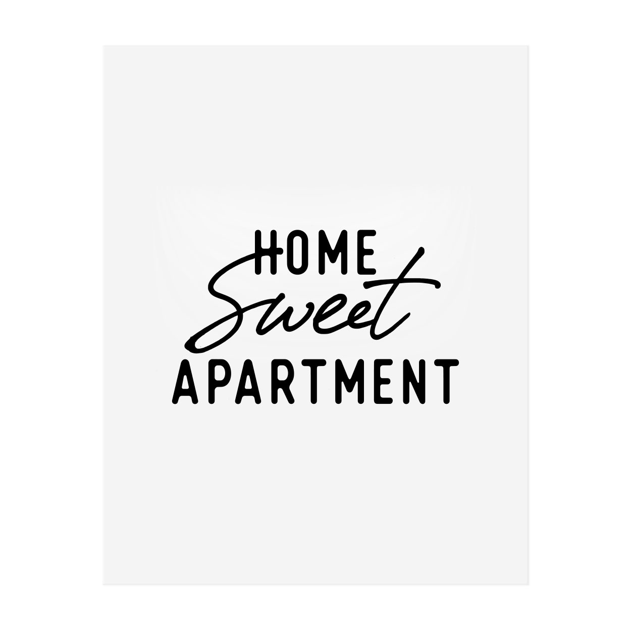 Black and white home sweet apartment art print_The Anastasia Co