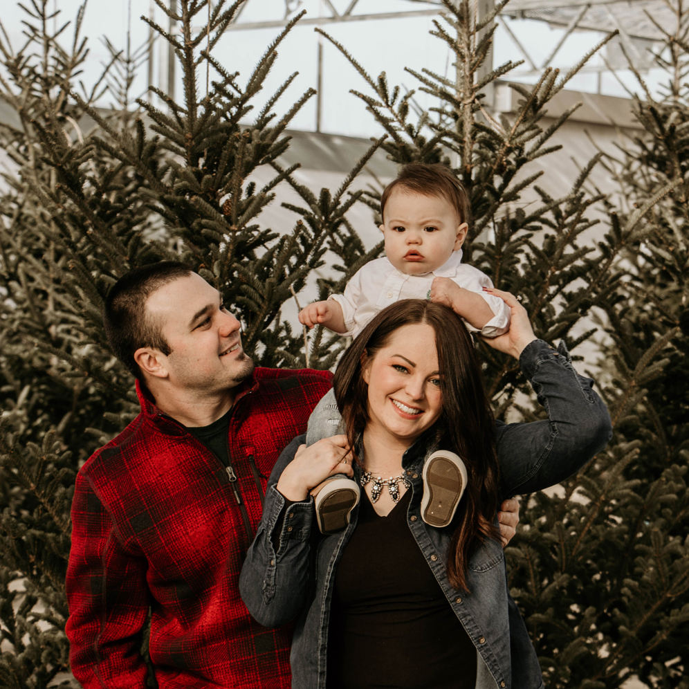 Winter Family Photos with Baby | Christmas Family Pictures | Holiday Photos with Kids | Mulhall's | Omaha, Nebraska | theanastasiaco.com