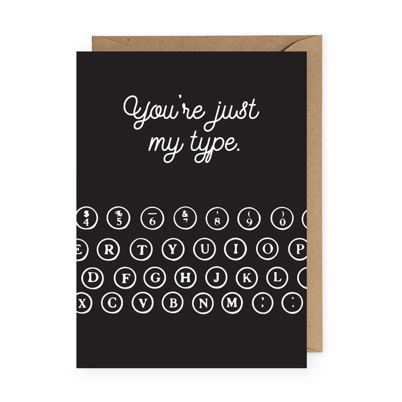 Taking a few moments to write a card is one of the easiest, most thoughtful ways to show someone you care. These funny Valentine's Day cards are sure to bring some genuine smiles! / Just My Type / shop.theanastasiaco.com