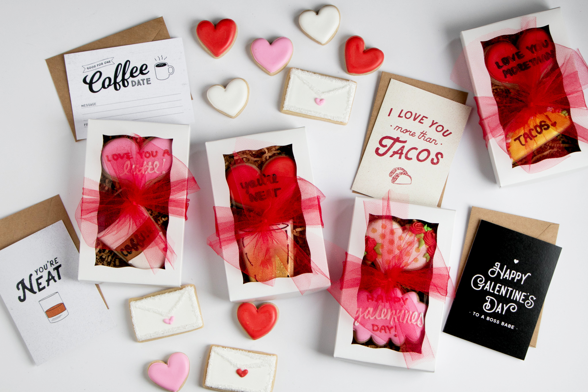 Card and Cookie Box, Valentine's Day Gift Idea for Boyfriend or Friend