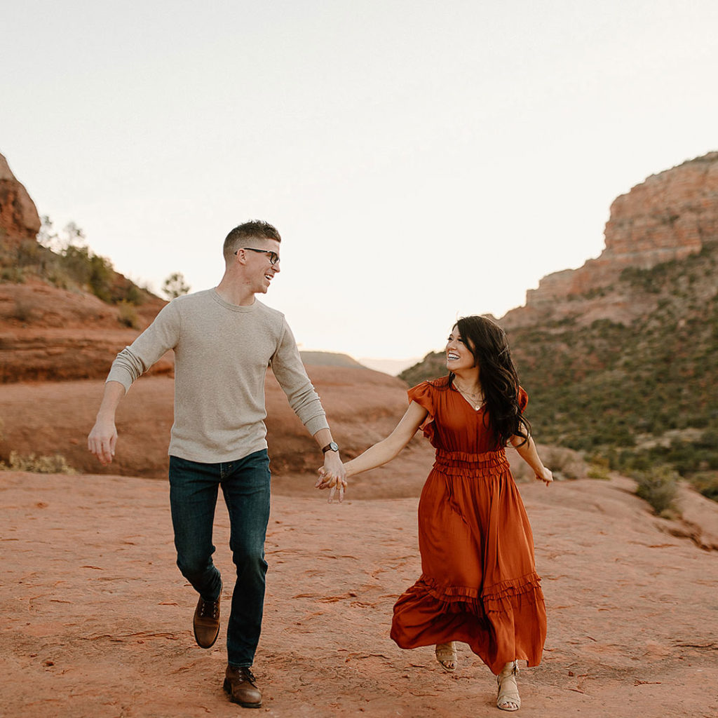 We turned our engagement session into an engagement trip and it was the BEST decision! Making time to escape and enjoy the excitement of being engaged was so special. We met Deana Coufal Photography at Bell Rock in Sedona, Arizona, and she brought our dream photos to life!